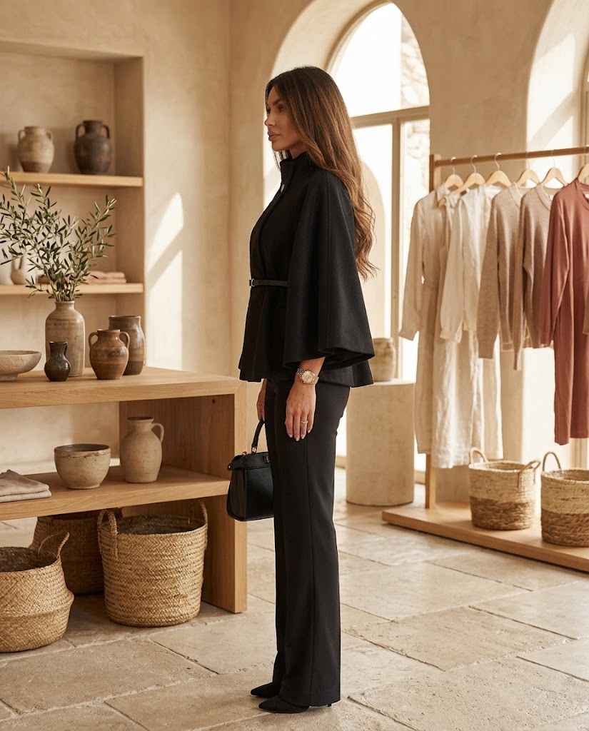 Maria Cape Belt Coat