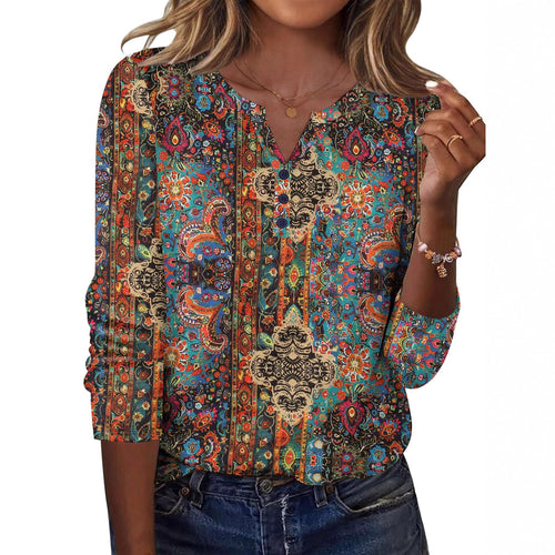 Mira | Colorful Geometric Print Shirt