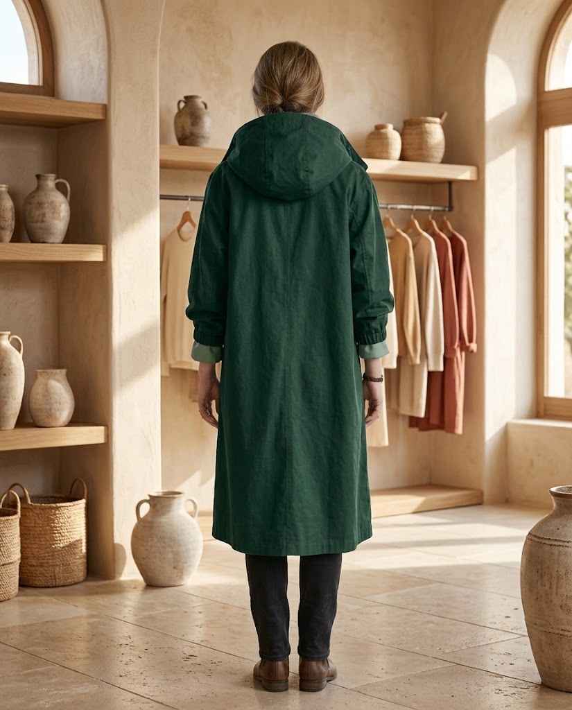 Women's Button up Short Trench Coat