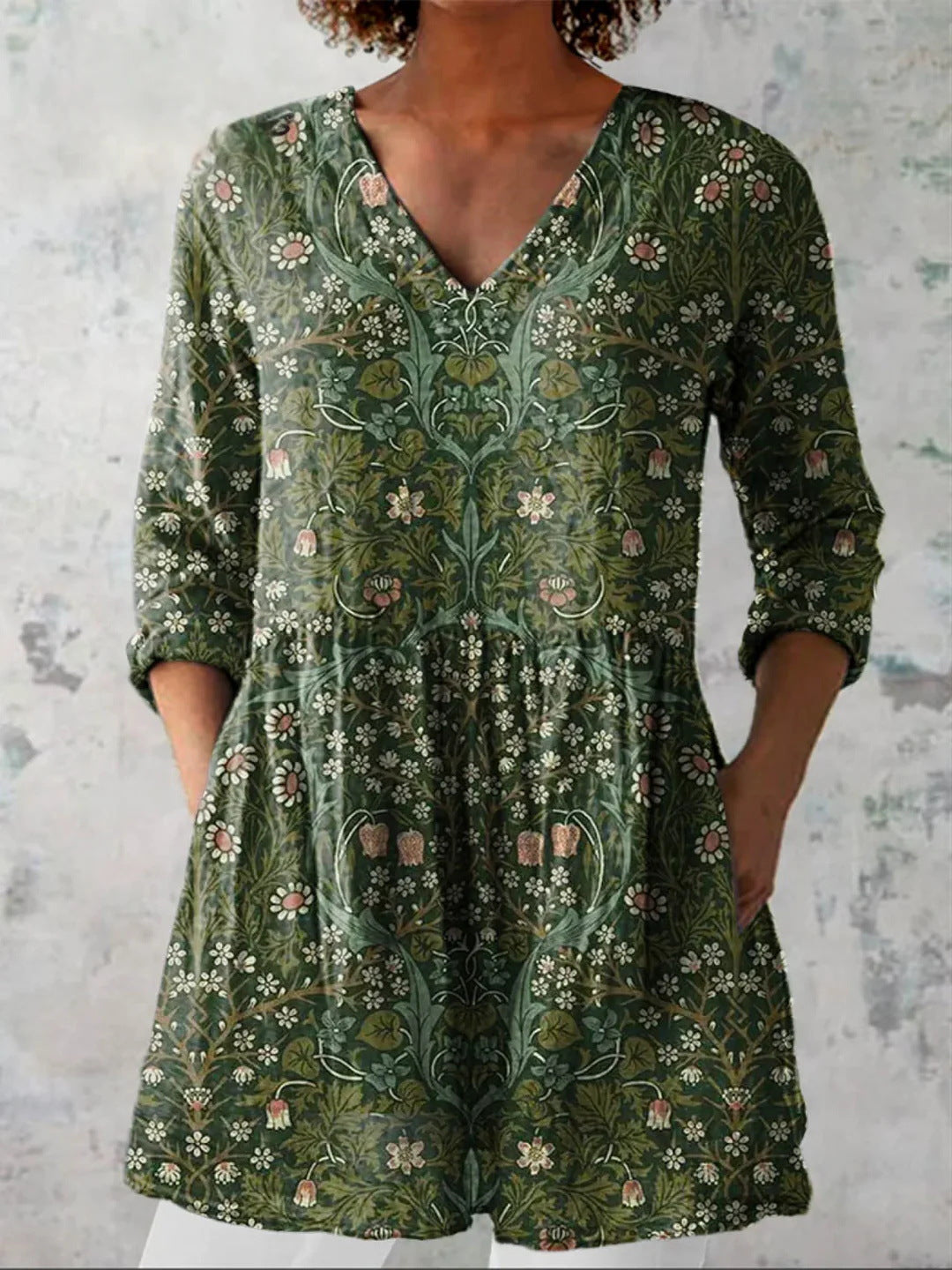 Chloe | Long Blouse with V-Neck