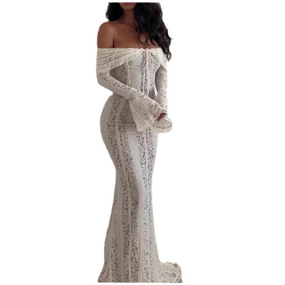 Isome | Off Shoulder Fitted Silhouette Maxi Dress