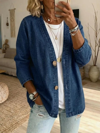 Dariah | Denim Button Coat