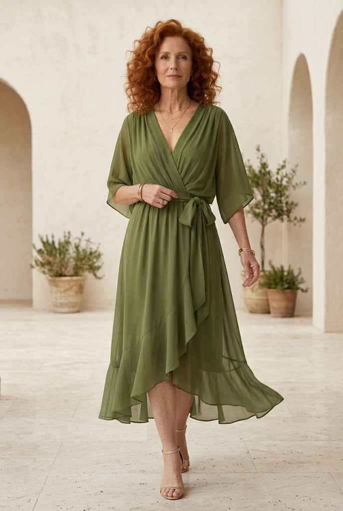 Elric | Light Drape Midi Dress