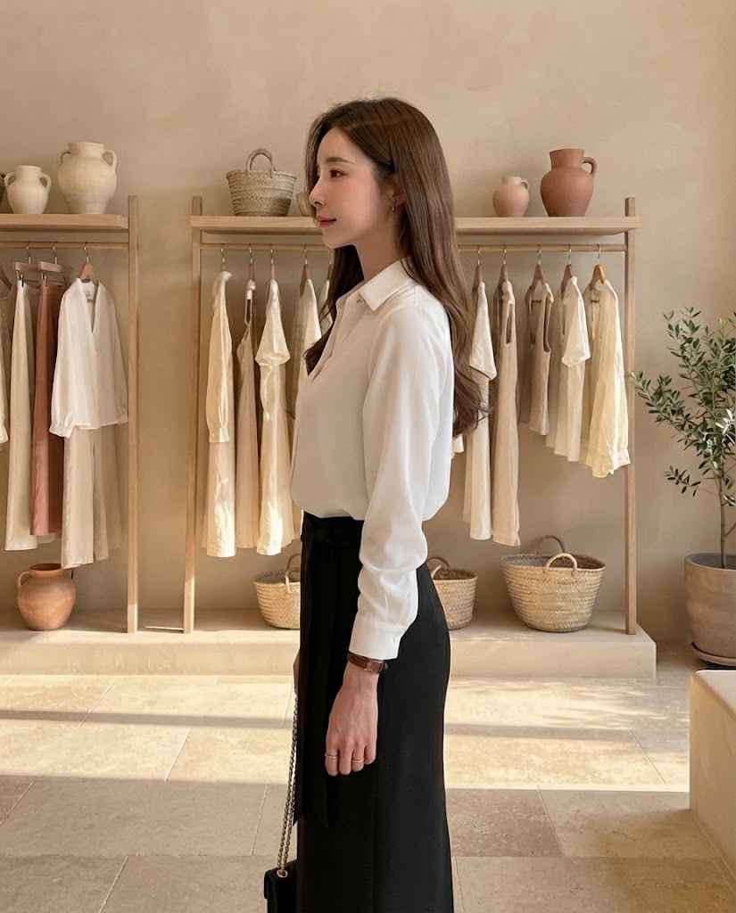 Maelle | Long Blouse with Turtle-Neck