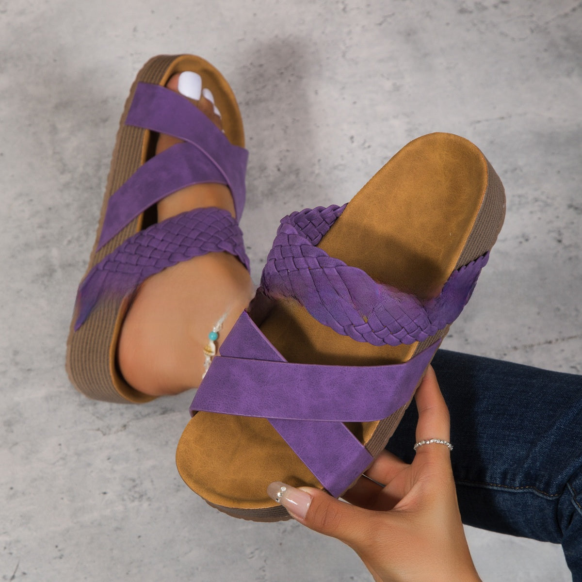Liorenne? ? Orthopedic Leather Strap Sandals