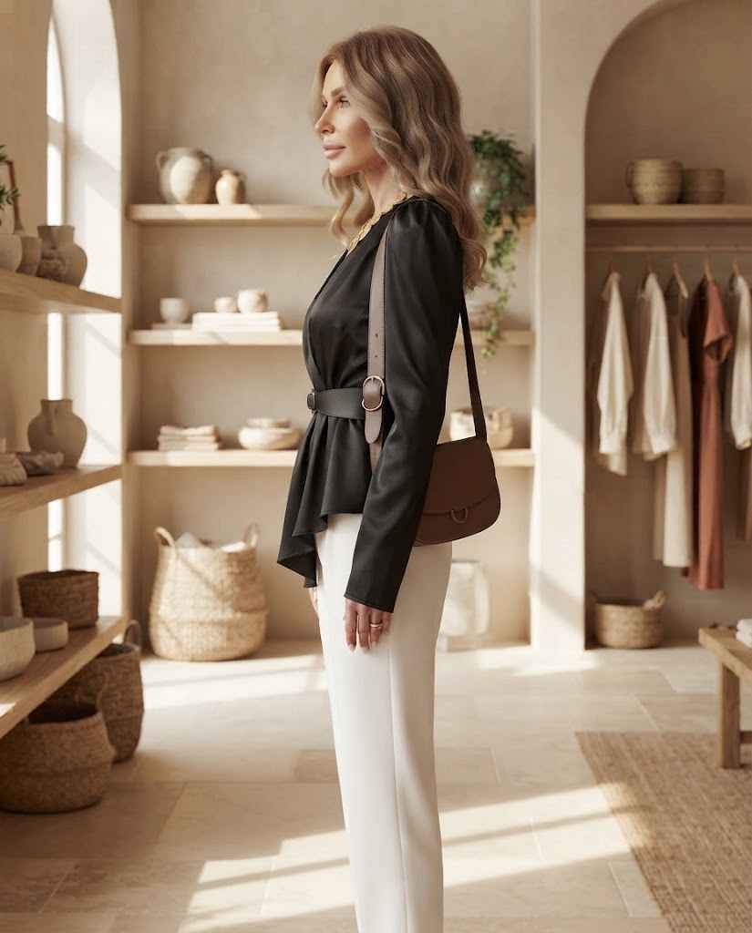 Lea | Long Blouse with V-Neck