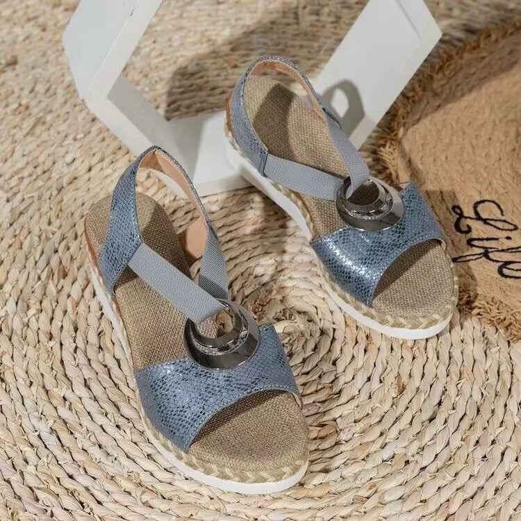 Havelin? | Elegant Buckle Wedge Sandals