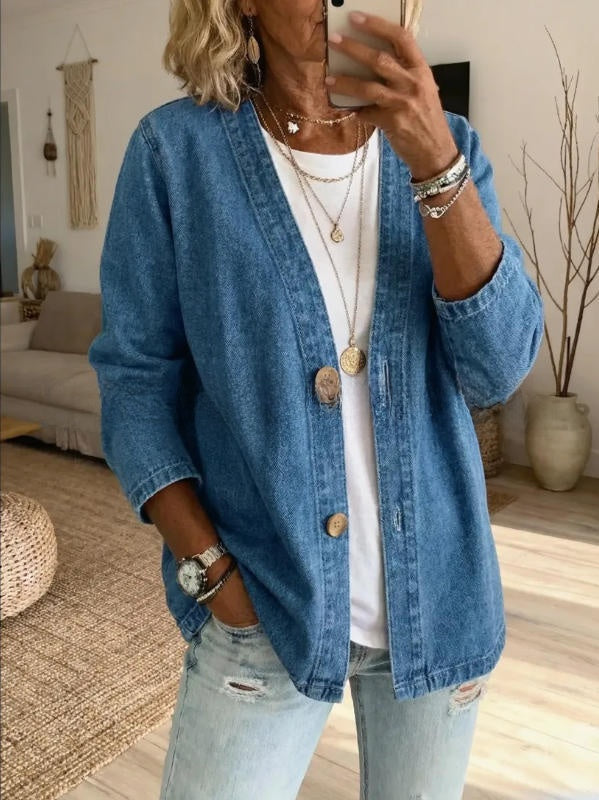 Dariah | Denim Button Coat