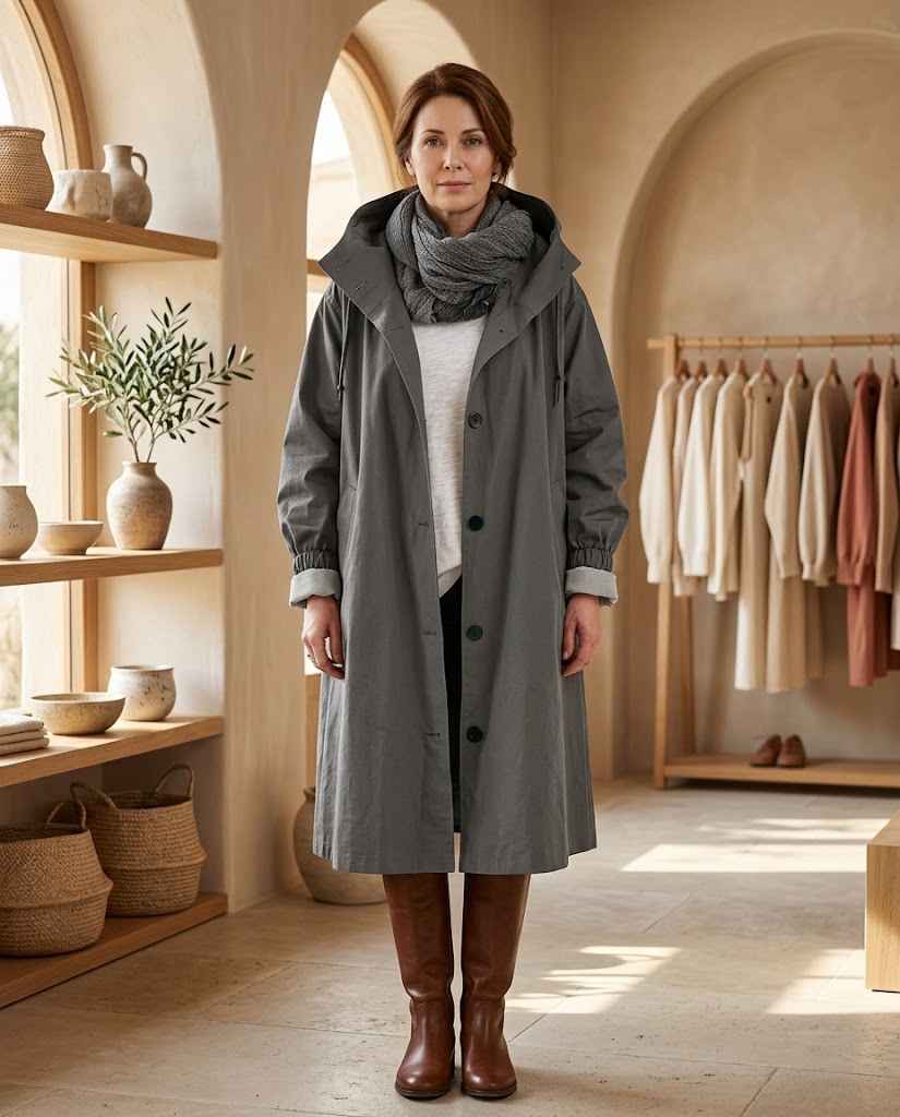 Women's Button up Short Trench Coat