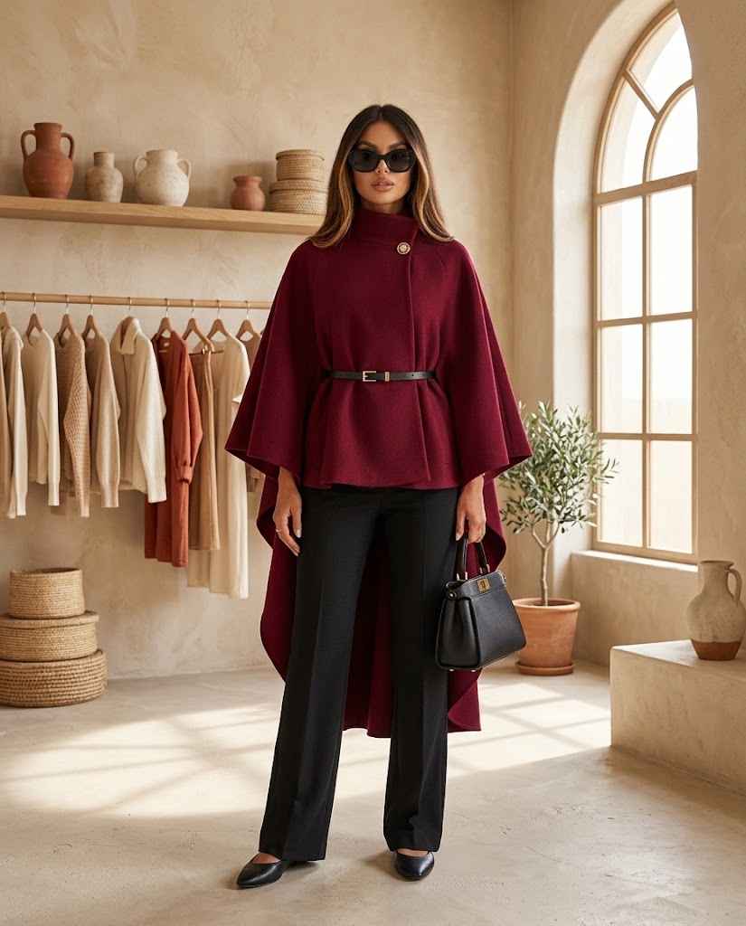 Maria Cape Belt Coat