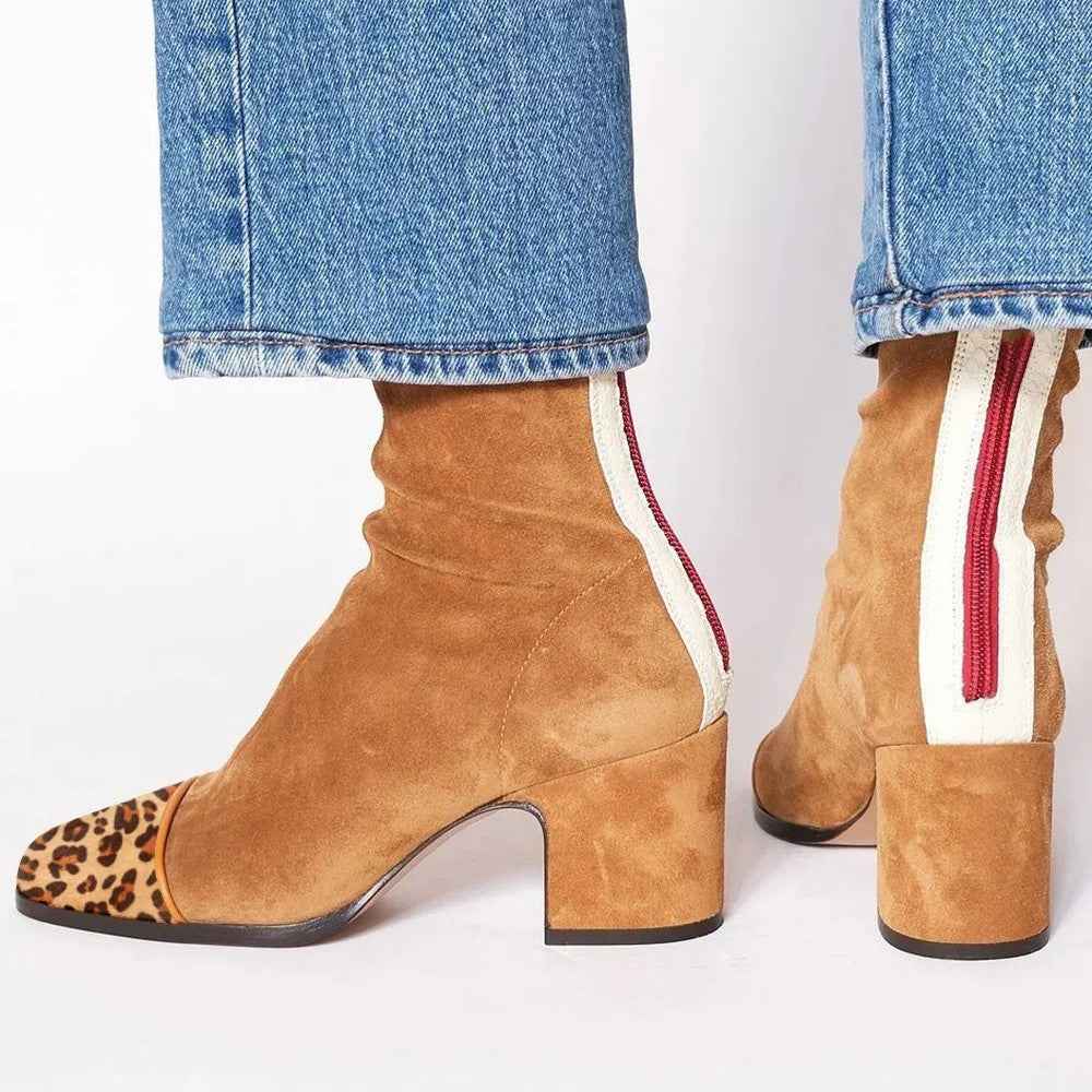 Luna | Square Toe Heeled Boots