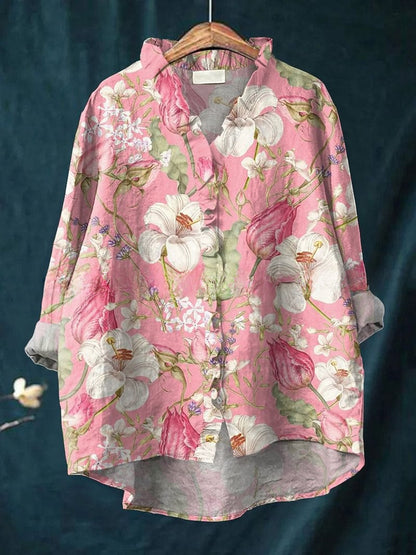 Floral Lace Collar T-Shirt