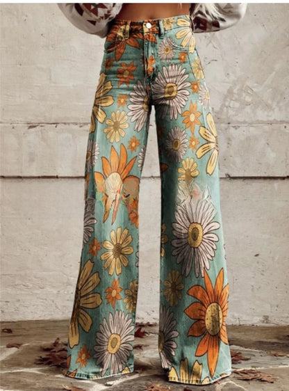 L�na | Floral Wide Pants