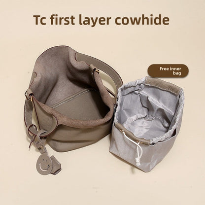 Top-grade genuine leather women's bag made of high-end cowhide