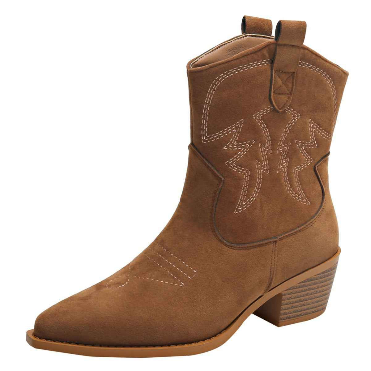 POINTED WESTERN ANKLE BOOT