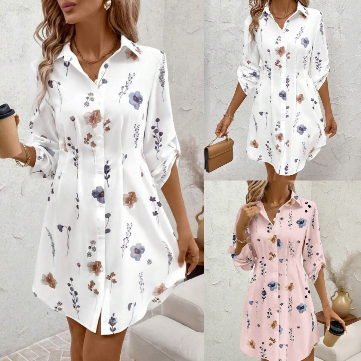 Vivian | Casual Lace Printed Blouse