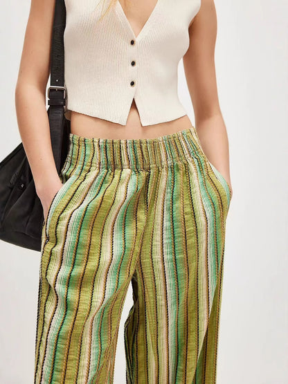 Lucia | Striped Wide-Leg Pants for Women