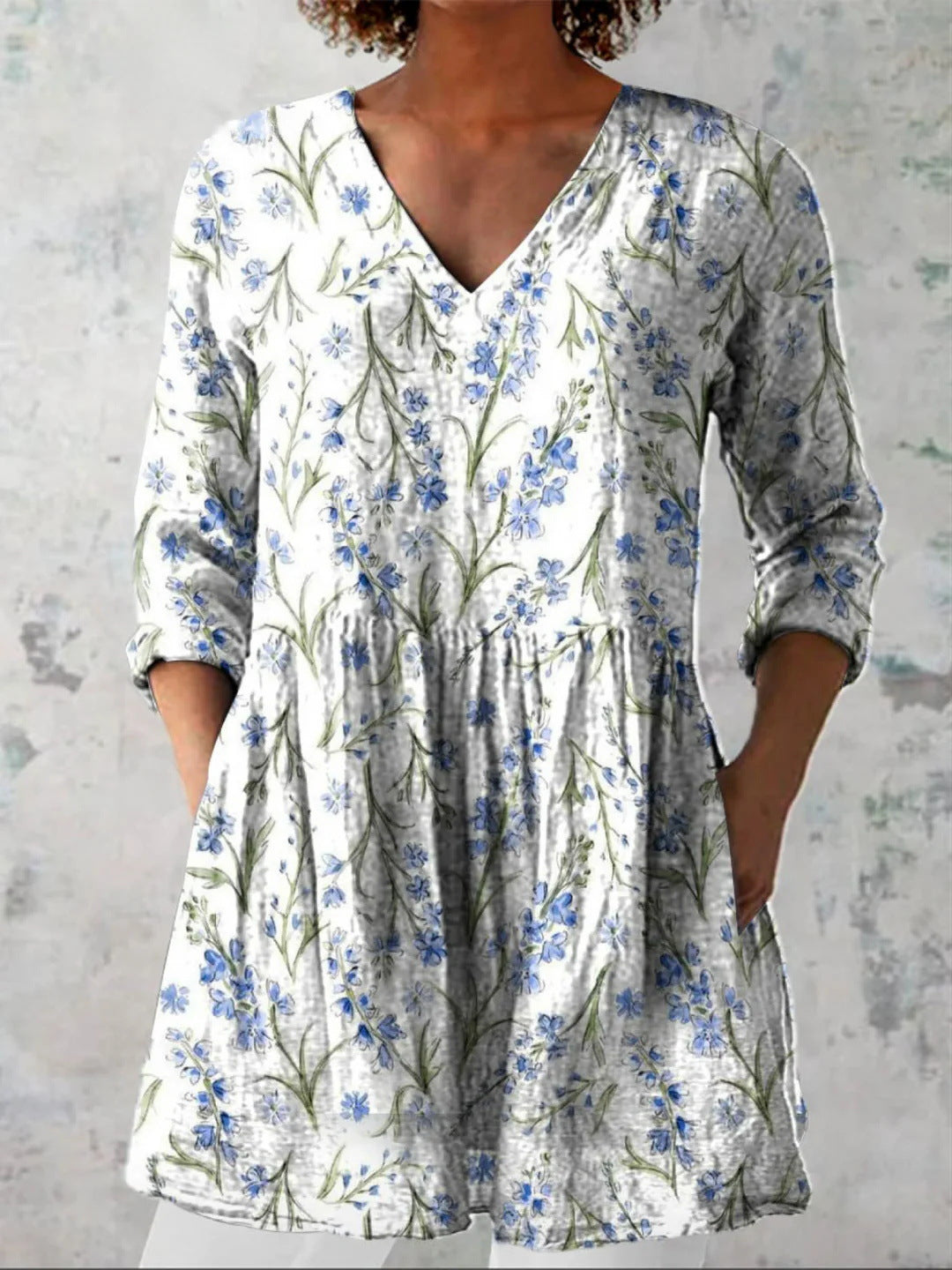 Chloe | Long Blouse with V-Neck