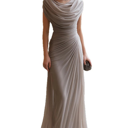 Thael | One Shoulder Draped Bodice Maxi Dress