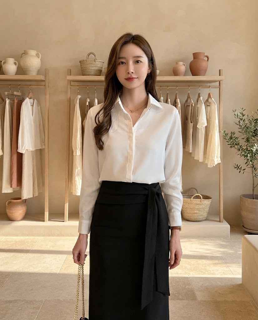Maelle | Long Blouse with Turtle-Neck