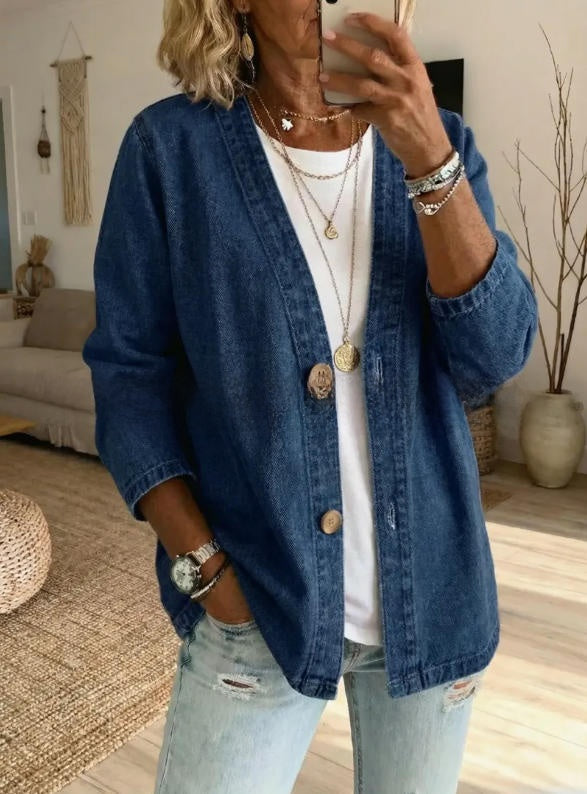 Dariah | Denim Button Coat