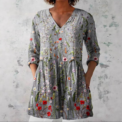 Chloe | Long Blouse with V-Neck