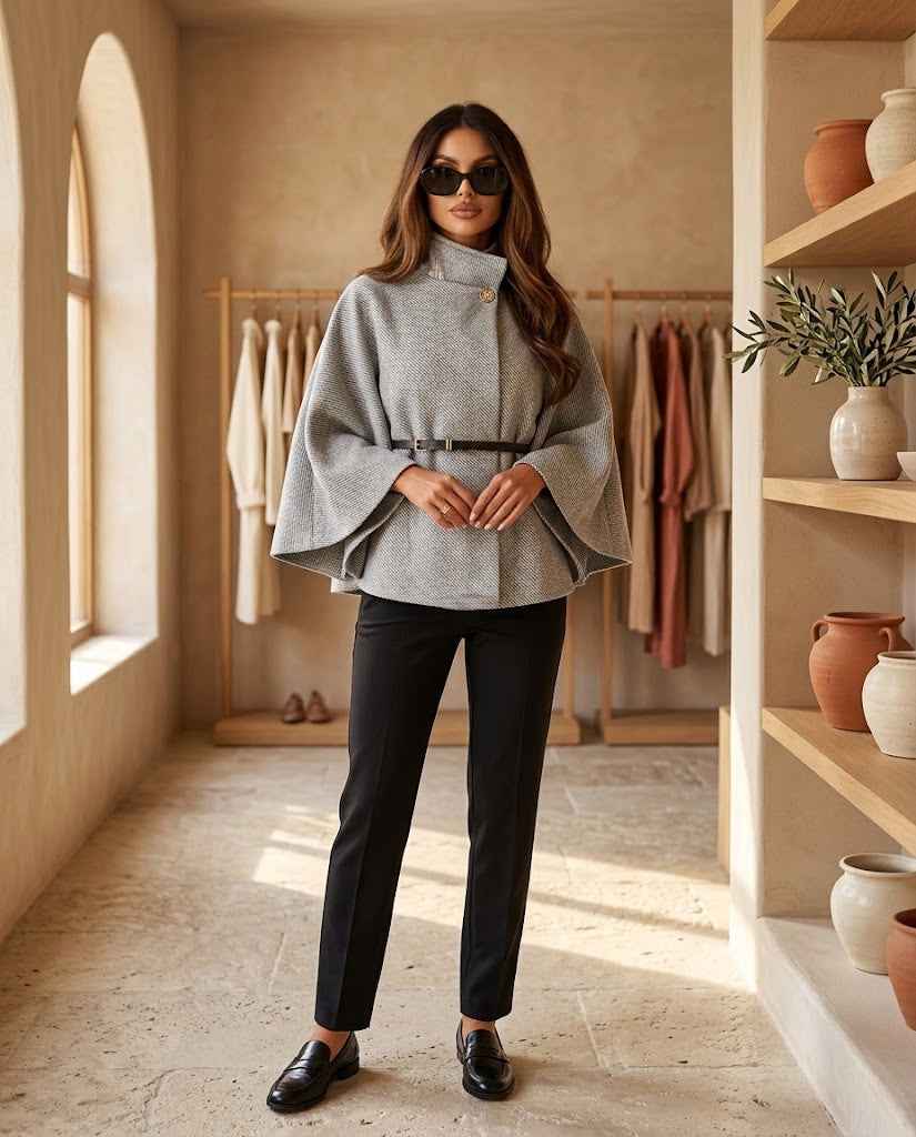 Maria Cape Belt Coat