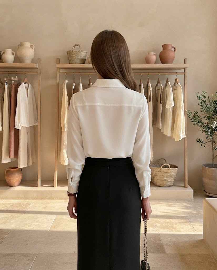 Maelle | Long Blouse with Turtle-Neck