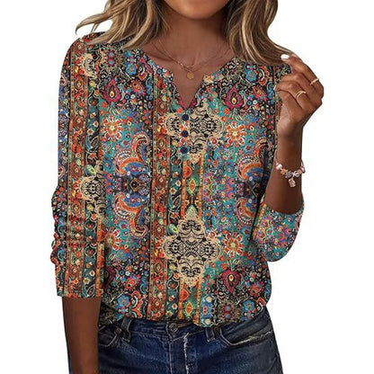 Mira | Colorful Geometric Print Shirt