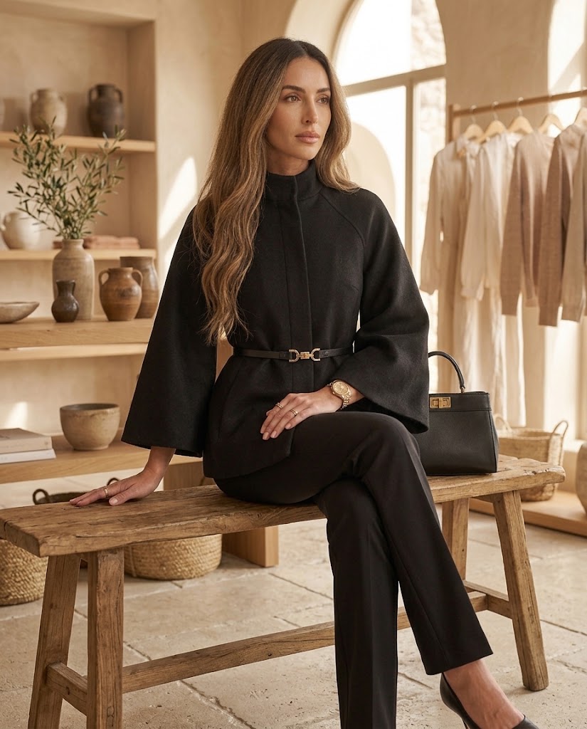 Maria Cape Belt Coat