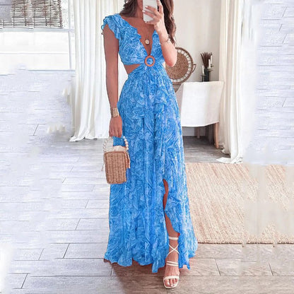 Alure | Sleeveless Ruffle Detail Midi Dress