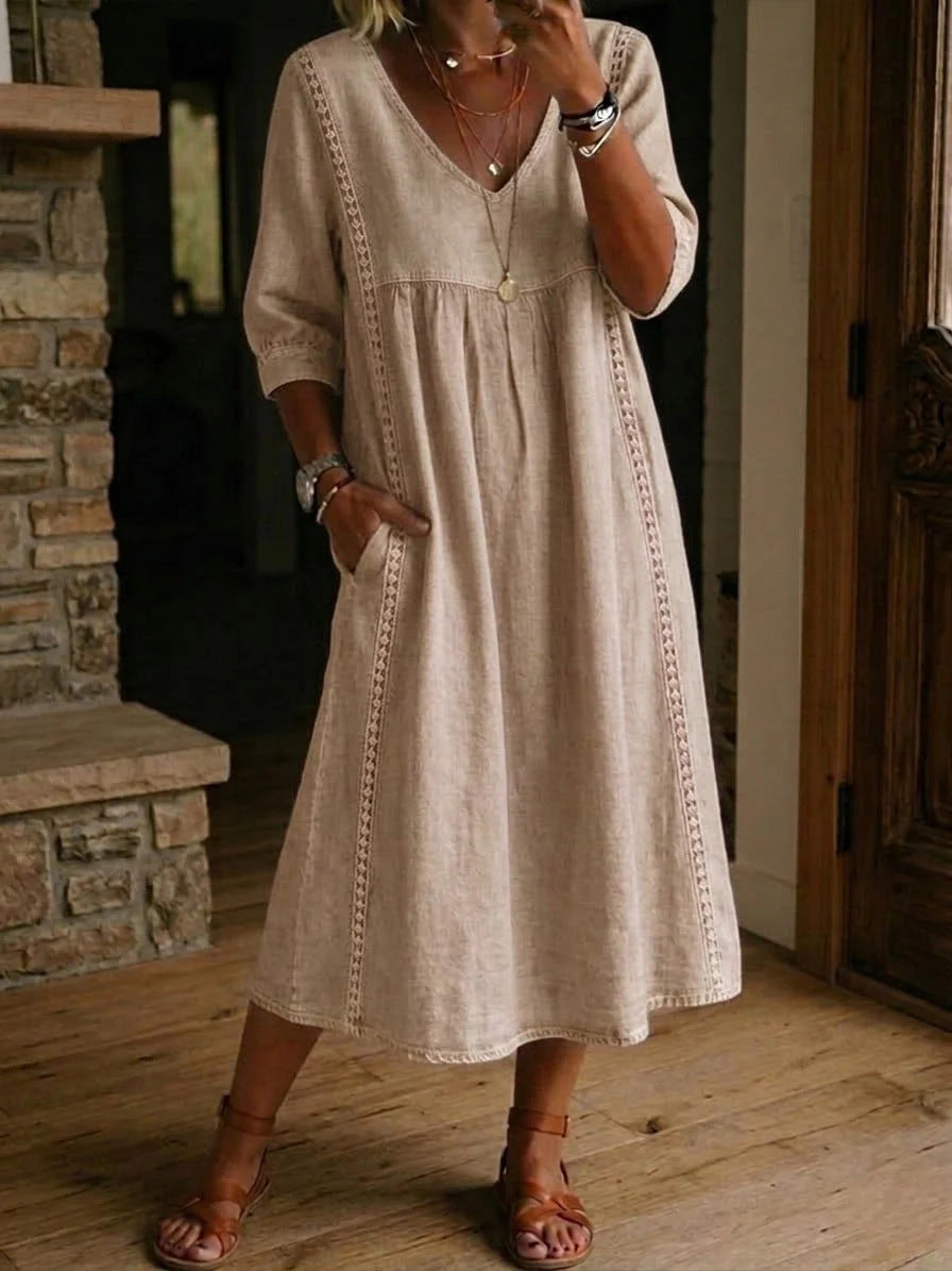 Clara | Peter Pan Collar Denim Dress