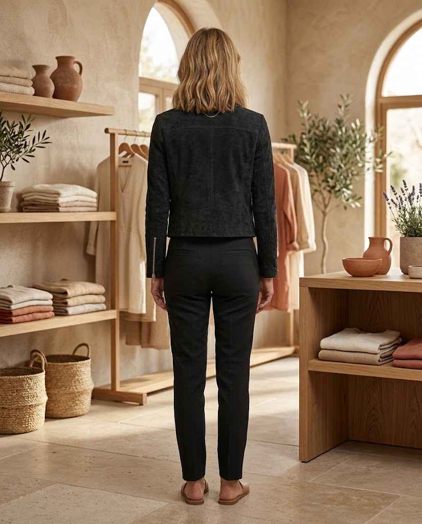 Women's Zip Up Slim Fit Biker Jacket
