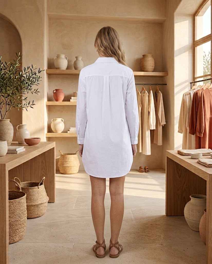 Jeanne | Long Blouse with V-Neck