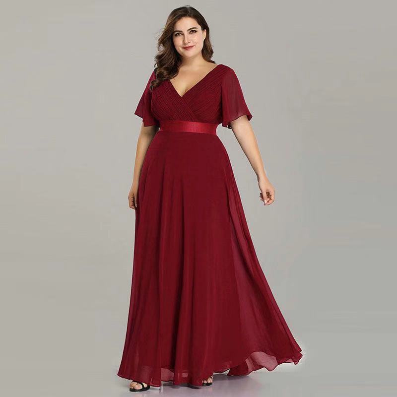 Orelia | Short Sleeve V Neck Flowing Maxi Dress