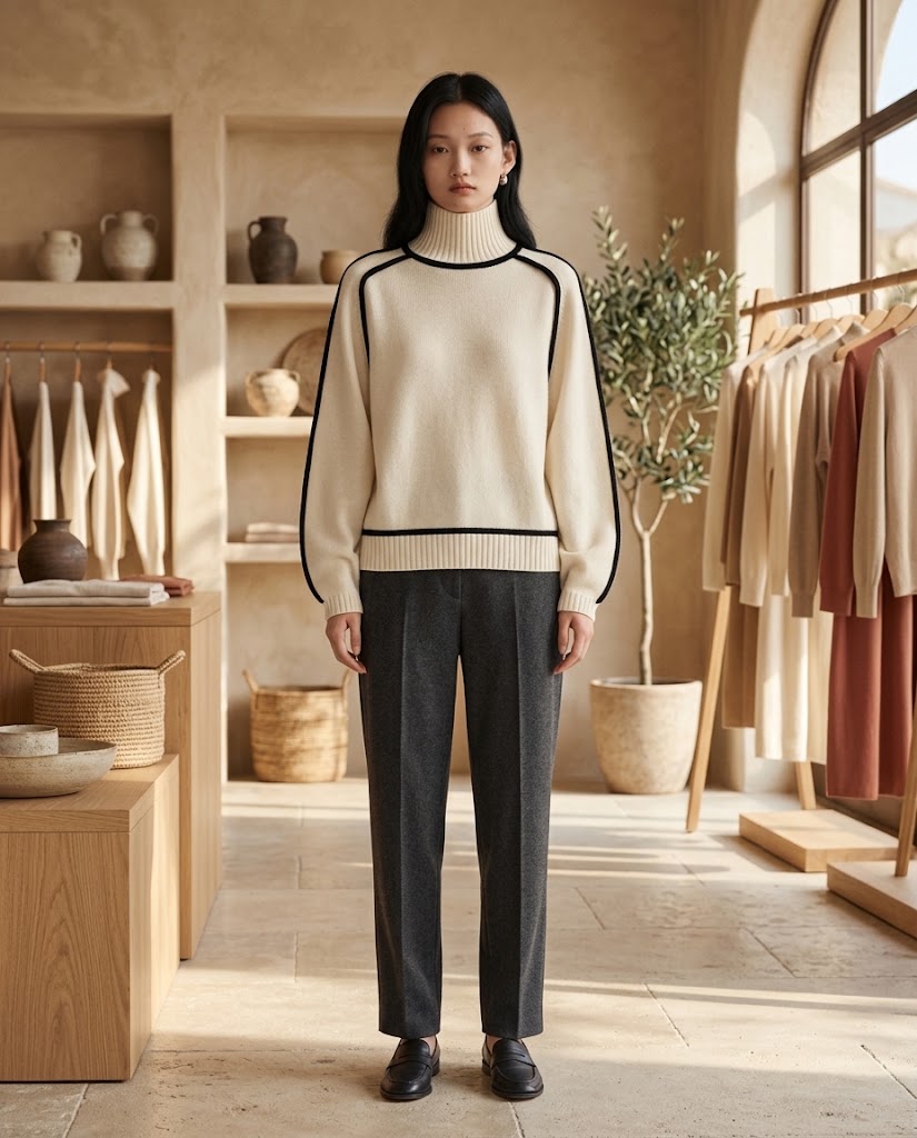 Relaxed Knit Turtleneck Sweater - Threadded