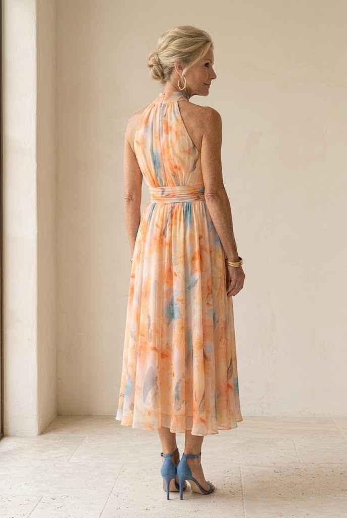 Elin | Soft Halter Midi Dress