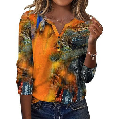 Mira | Colorful Geometric Print Shirt